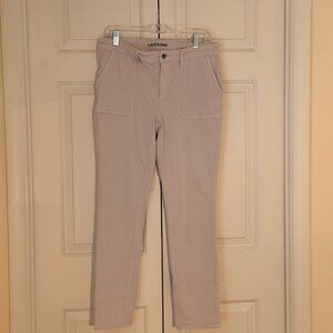 Lands' End Mid Rise Slim Jean, size 12, Khaki